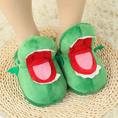 Cartoon Crocodile Cotton Slippers